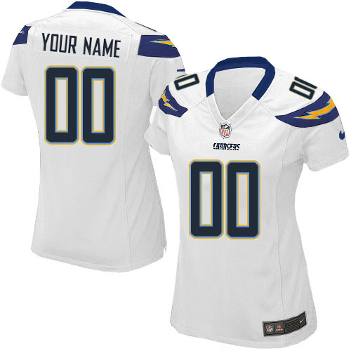 Nike Los Angeles Chargers Customized White Stitched Women's NFL Jersey